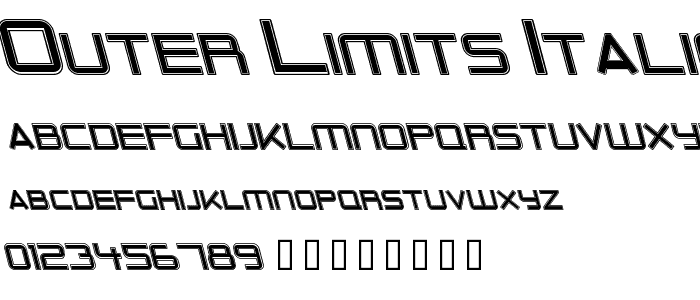 Outer Limits Italic font